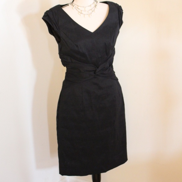 White House Black Market, Taffeta Sheath Cocktail dress with knot at waistline - Picture 1 of 12